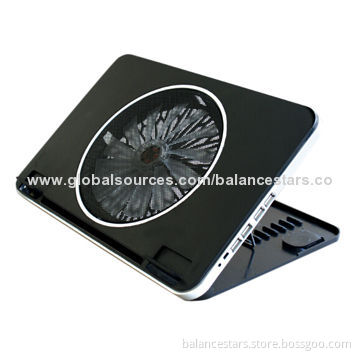 New Laptop/Notebook Cooling Pad, Fashionable Cooler, with 160mm Blue LED Fan, Height AdjustableNew